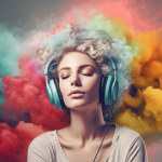 young woman listen to music